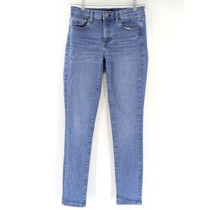 Gap 1969 Bright Blue True Skinny Mid Rise Denim Jeans Size 27 Regular 27x28